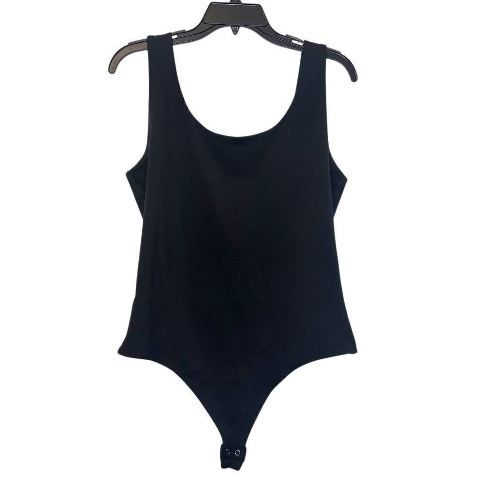 Express Body Contour Scoop Neck Sleeveless Compression Black Bodysuit Size Large
